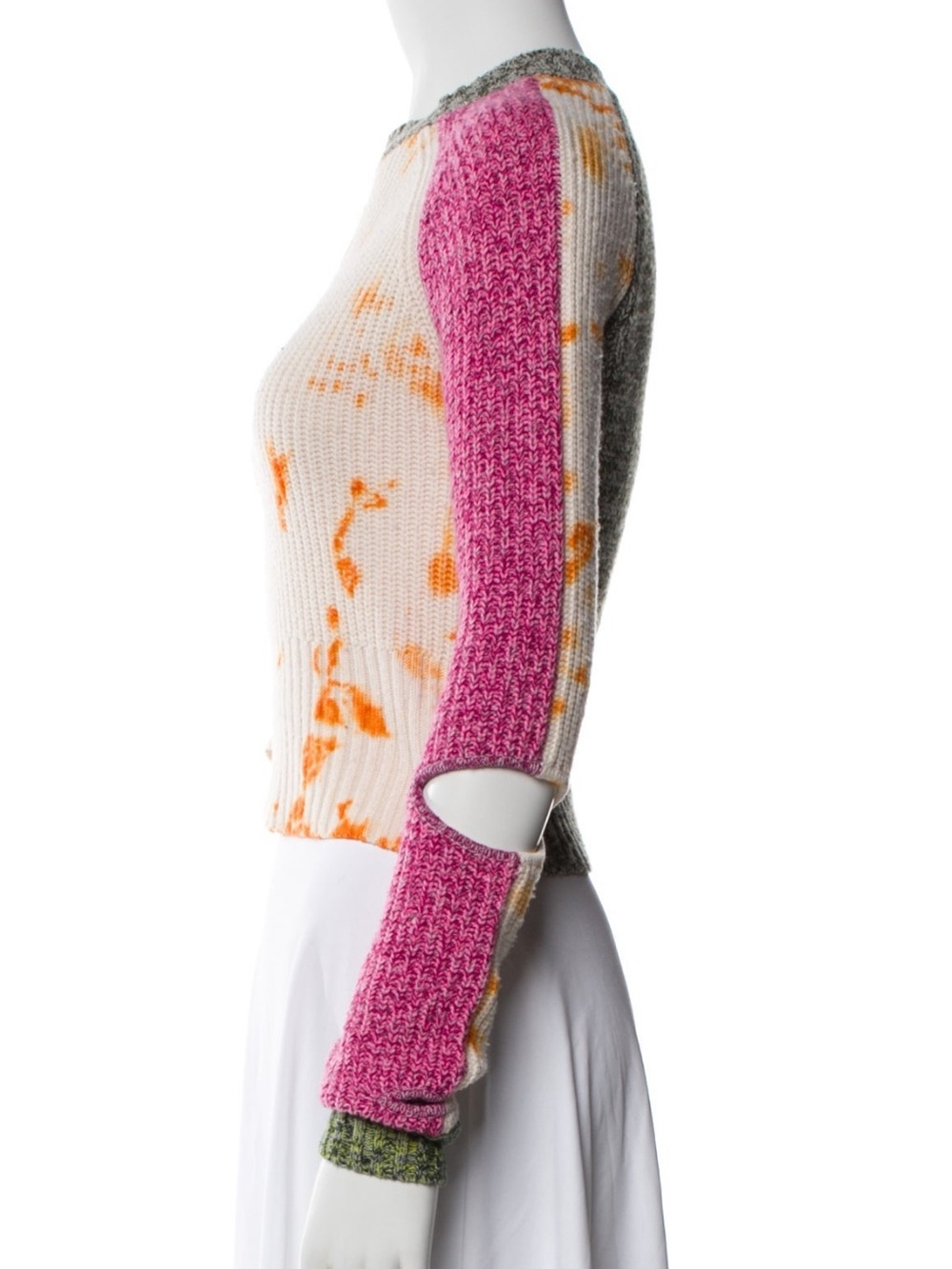 Wool Tie-Dye Ribbed Sweater - Picture 2 of 4